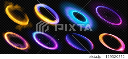 Realistic set of round light flares 119320252