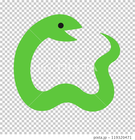 Green snake illustration 119320471