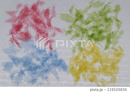 ちぎり和紙によるカラフルな背景素材 119320830