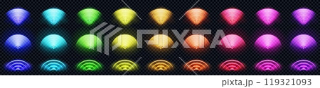 3d wifi neon light technology wireless signal 119321093
