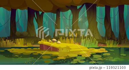 Forest swamp horizontal natural background Forest swamp horizontal natural background 119321103