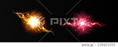 Electric lightning balls, energy burst effect 119321155