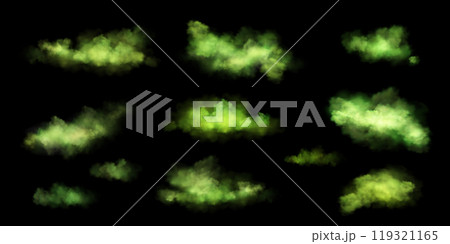 Toxic cloud with green poison stink smoke fog Toxic cloud with green poison stink smoke fog 119321165