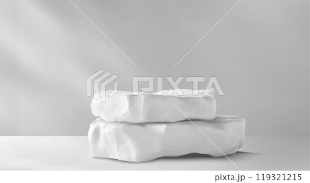 White stone podium platform for product display White stone podium platform for product display 119321215