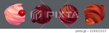 Chocolate candy game world planet cartoon space 119321317