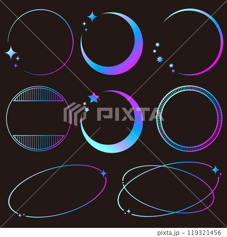 フレーム素材セット_ホログラム 119321456