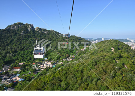 ケーブルカーから見た儒達山と木浦の風景【韓国/木浦市】 119321576
