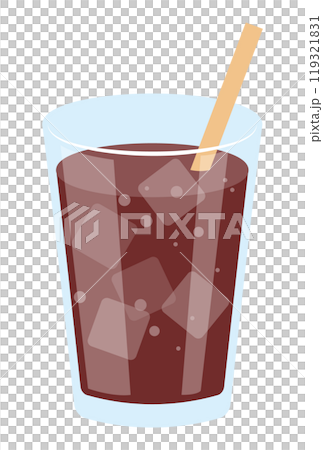 グラスに入ったアイスコーヒーのイラスト 119321831