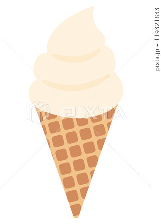 バニラソフトクリームのイラスト 119321833