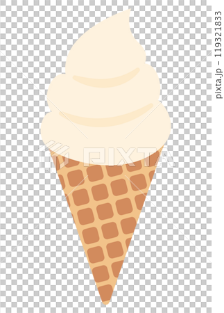 バニラソフトクリームのイラスト 119321833