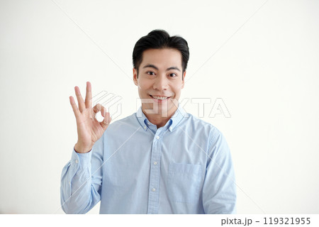 Young Man Showing Okay Sign 119321955