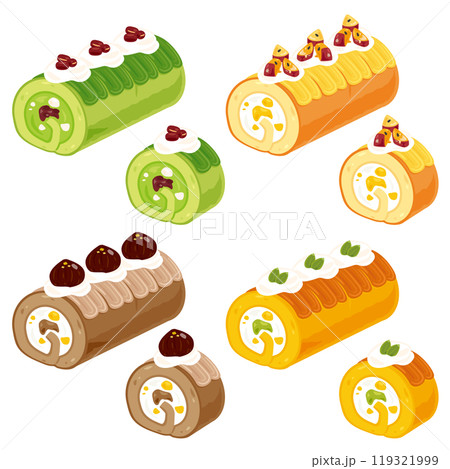 モンブランロールケーキセット 119321999