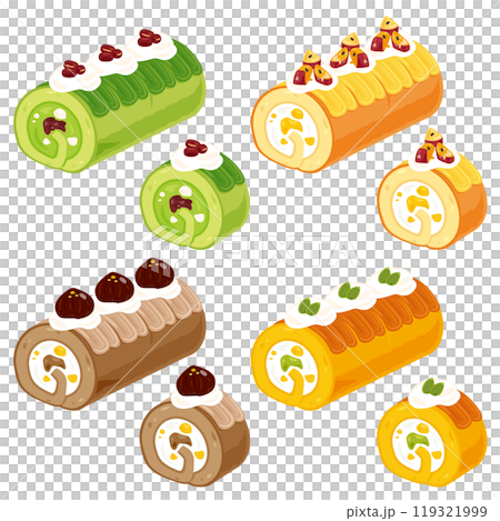 モンブランロールケーキセット 119321999