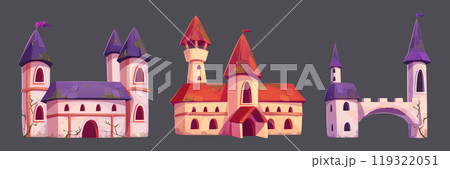 Medieval fairytale castle - fairy royal buildings 119322051
