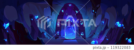 Fantasy portal to another world or game level Fantasy portal to another world or game level 119322083