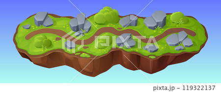 Island map for game level interface 119322137