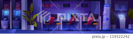 Night bank office interior design Night bank office interior design 119322242