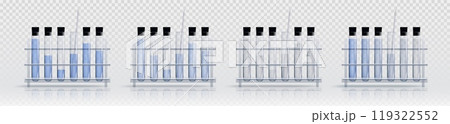 Realistic set of test tube racks 119322552