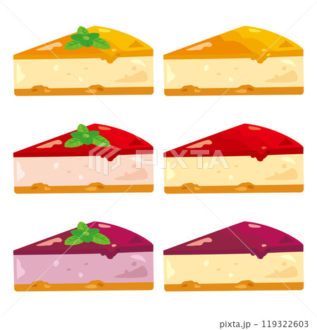 色々なレアチーズケーキセット 119322603