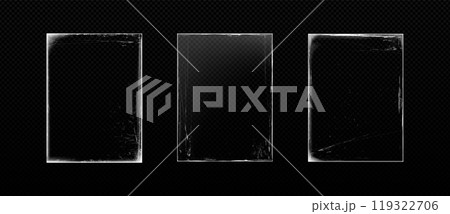 Realistic set of distressed edge photos Realistic set of distressed edge photos 119322706