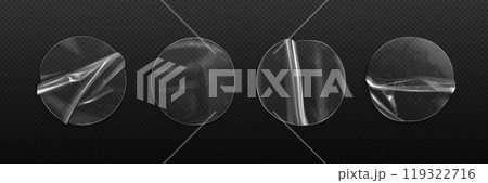 Clear round transparent plastic duct tape sticker Clear round transparent plastic duct tape sticker 119322716