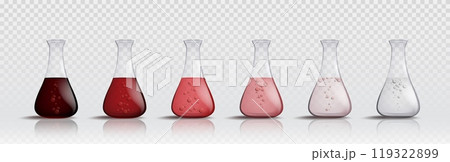 3d chemistry laboratory experimental flask vector 119322899