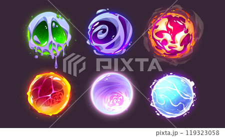 Magic glowing ball for fortune telling. 119323058