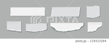White torn paper sheet edge note vector texture White torn paper sheet edge note vector texture 119323264