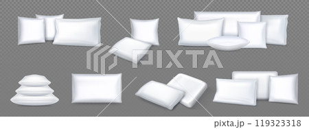 3d white cushion isolated realistic vector mockup 3d white cushion isolated realistic vector mockup 119323318