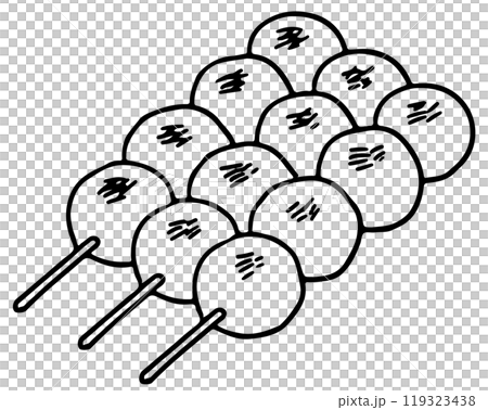 みたらし団子線画 119323438