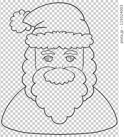 santa claus line drawing coloring page 119324003
