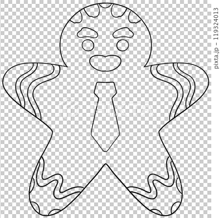 Gingerbread Mane pop line drawing coloring page 119324013