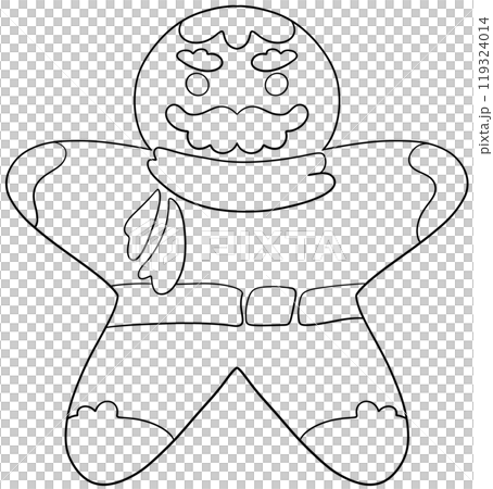 Gingerbread Mane pop line drawing coloring page 119324014