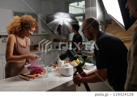 Team Of Operators Shooting Food Content 119324126