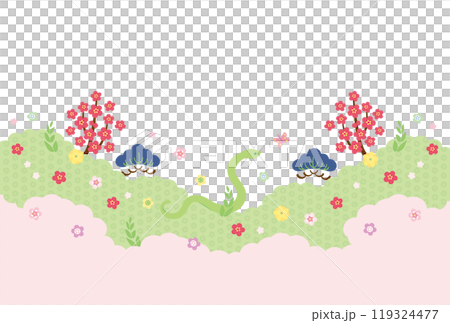 Year of the Snake - New Year's card template - O3Bek 119324477