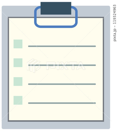 Organized Checklist on a Clipboard 119324963