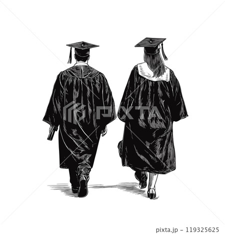 hand drawn graduation 119325625