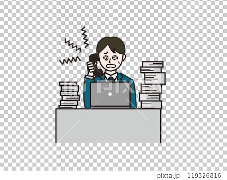 パワハラを受けるビジネスマン_過大な要求 119326816