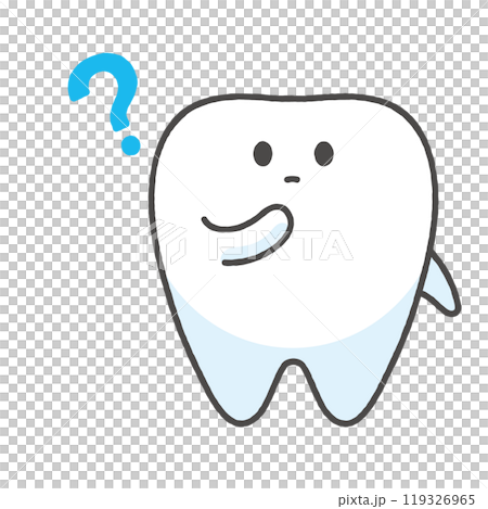 Character illustration of a doubtful tooth (Question?) Character illustration of a doubtful tooth (Question?) 119326965