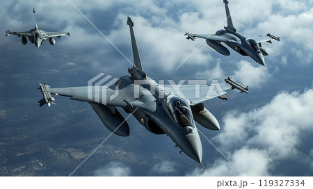 飛行する戦闘機 119327334