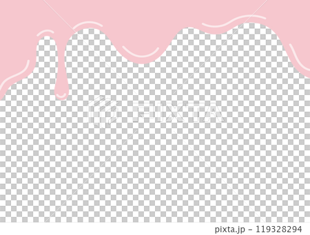 とろけるいちごチョコのフレーム素材イラスト とろけるいちごチョコのフレーム素材イラスト 119328294
