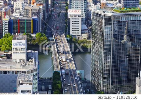 ザ・ファインタワー大手前、大阪、天満橋、タワーマンションのラウンジから見る、大阪城、天満橋、京橋、 119328310