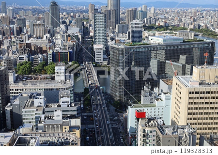 ザ・ファインタワー大手前、大阪、天満橋、タワーマンションのラウンジから見る、大阪城、天満橋、京橋、 119328313