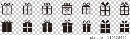 Gift icon illustration set 119328432