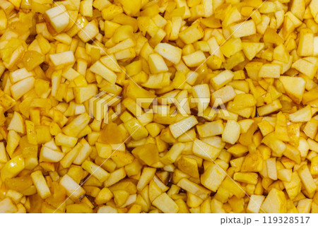 full-frame background and texture of sliced yellow apples full-frame background and texture of sliced yellow apples 119328517