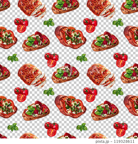 italian food pattern watercolor painting hand-drawn pattern seamless italian food pattern watercolor painting hand-drawn pattern seamless 119328611