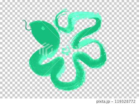 2025 Year of the Snake New Year's card illustration of a flower-shaped snake in a hand-drawn Japanese style brush 2025 Year of the Snake New Year's card illustration of a flower-shaped snake in a hand-drawn Japanese style brush 119328772