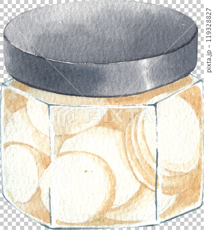 pickle radish, hand-drawn watercolorpainting illustration pickle radish, hand-drawn watercolorpainting illustration 119328827