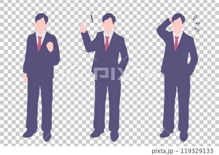 A man in a suit in various poses A man in a suit in various poses 119329133