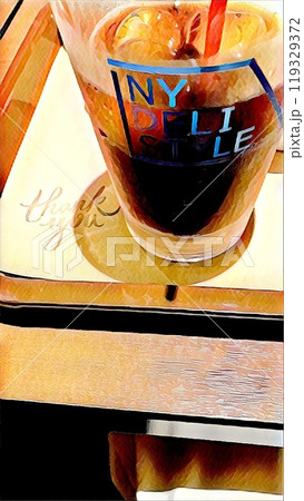 食後にアイスコーヒー 食後にアイスコーヒー 119329372